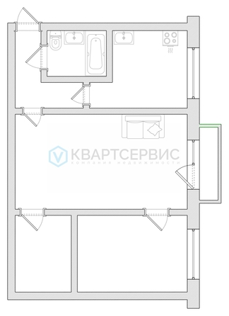 
  Продается 2-комн. квартира 45.1 м². Фото 13.