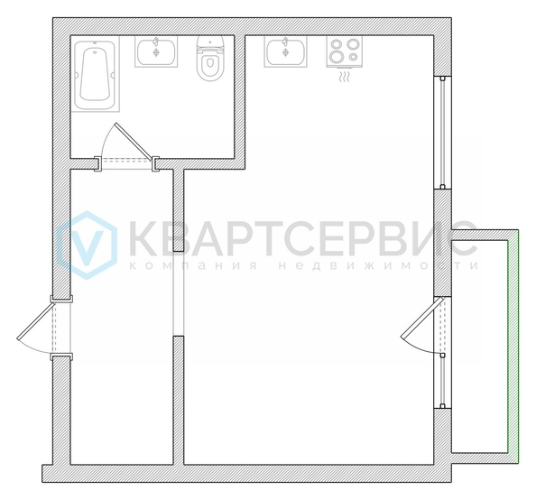 
  Продается студия 32.9 м², в ЖК Регата, дом 11. Фото 17.