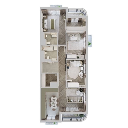 
  Продается 3-комн. квартира 97.85 м², в ЖК ЦЕНТР-ПАРК на Волочаевской. Фото 6.