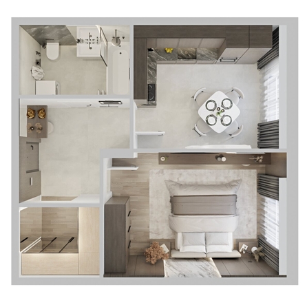 
  Продается 1-комн. квартира 43.6 м², в ЖК Северное Сияние Премиум. Фото 3.
