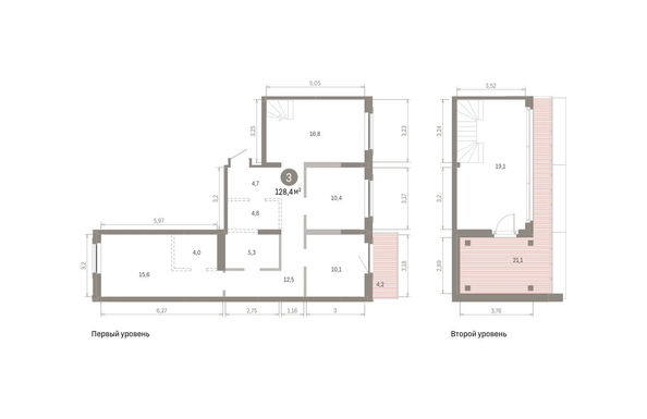 
  Продается 3-комн. квартира 128.43 м², в ЖК Кварталы Драверта, дом 3. Фото 1.