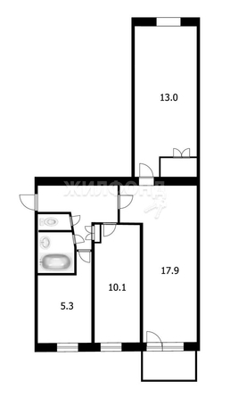 
   Продам 3-комнатную, 57.6 м², 79 Гвардейской Дивизии ул, 5

. Фото 2.