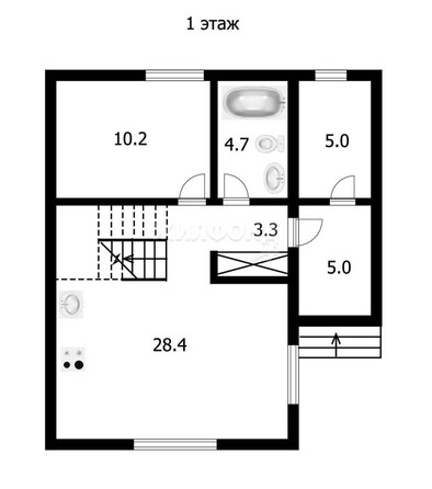 
   Продам дом, 105 м², Корнилово

. Фото 6.