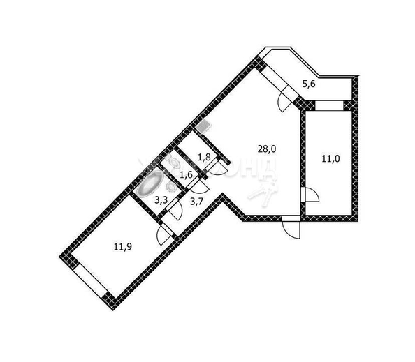 
   Продам 2-комнатную, 61.2 м², Дальне-Ключевская ул, 16а

. Фото 22.