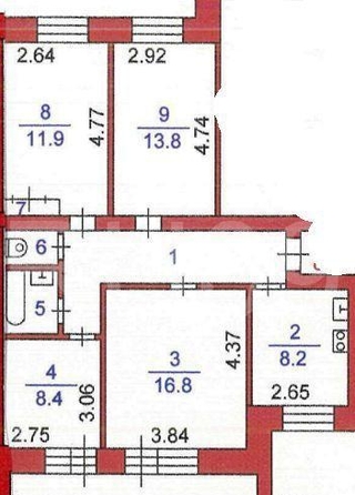 
  Продается комната, 34 м², Ференца Мюнниха ул, д. 17
. Фото 13.