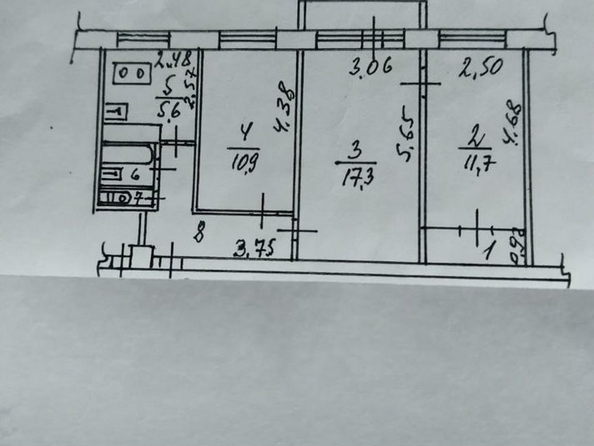 
   Продам 3-комнатную, 57.3 м², Енисейская ул, 21

. Фото 4.