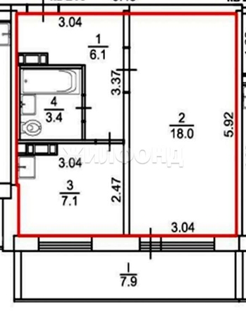
   Продам 1-комнатную, 34.6 м², Титова ул, 2

. Фото 8.