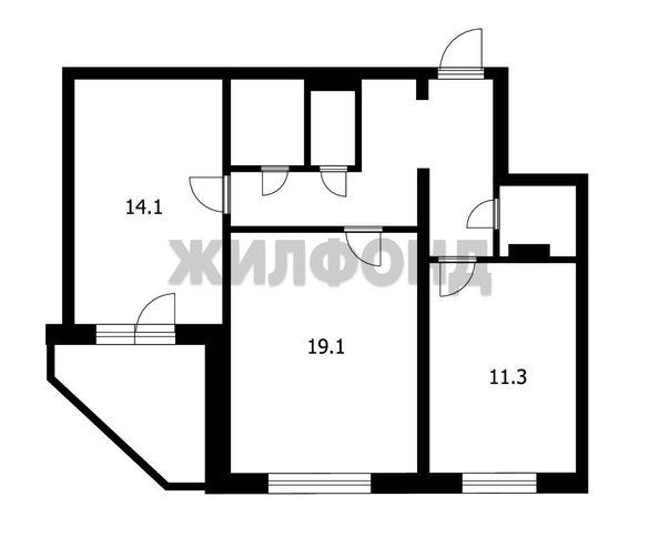 
   Продам 2-комнатную, 61.6 м², Интернационалистов ул, 8/2

. Фото 13.