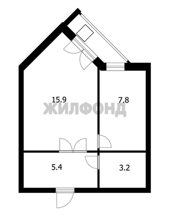 
  Продается 1-комн. квартира, 33 м², Нижний пер, д. 47
. Фото 8.