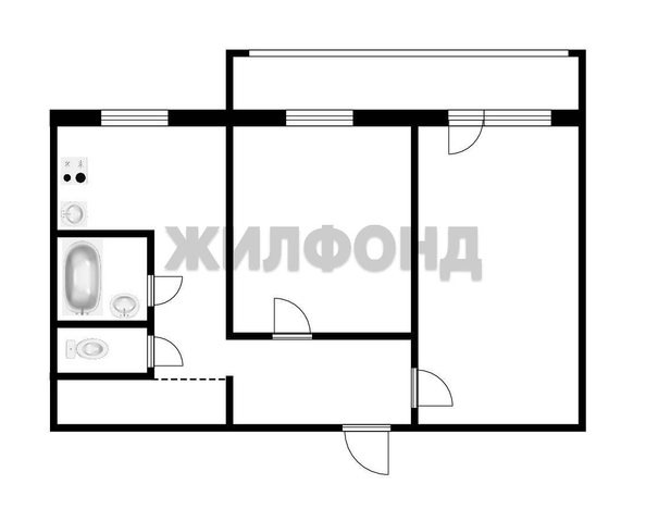 
  Продается 2-комн. квартира, 54 м², Елизаровых ул, д. 74
. Фото 11.