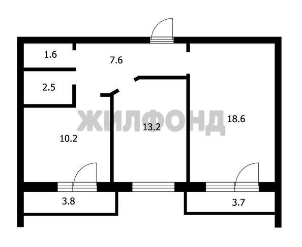 
  Продается 2-комн. квартира, 54 м², 79 Гвардейской Дивизии ул, д. 27А
. Фото 17.
