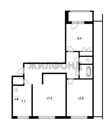 
  Продается 3-комн. квартира, 64.7 м², Елизаровых ул, д. 4
. Фото 12.