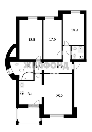 
  Продается 4-комн. квартира, 118 м², Кузнецова ул, д. 6
. Фото 16.