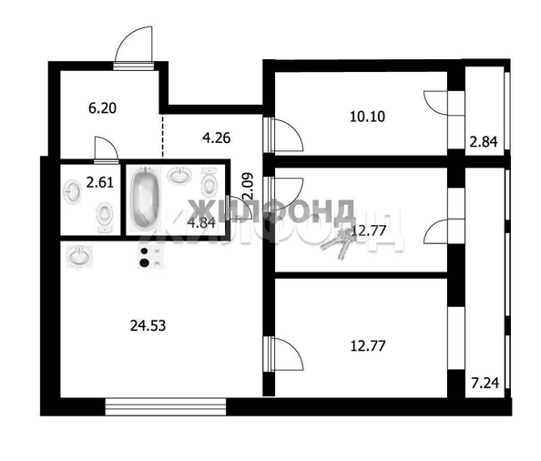 
  Продается 4-комн. квартира, 85 м², Марины Цветаевой ул, д. 36
. Фото 6.