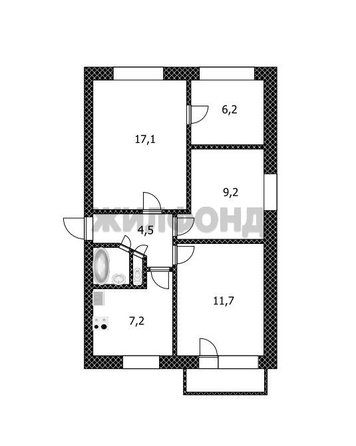 
  Продается 4-комн. квартира, 58.9 м², Новостройка ул, д. 35
. Фото 15.