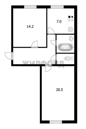 
  Продается 2-комн. квартира 56 м². Фото 9.