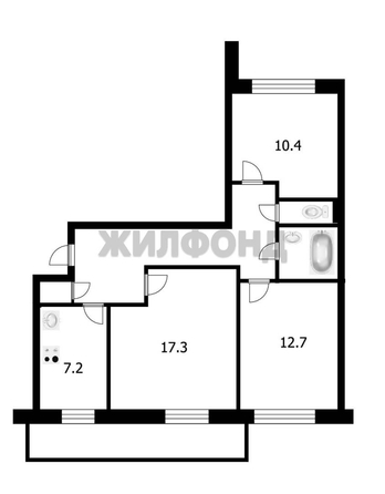 
  Продается 3-комн. квартира 65.9 м². Фото 16.