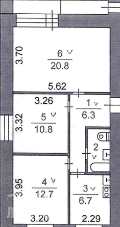 
  Продается 3-комн. квартира 60 м². Фото 16.