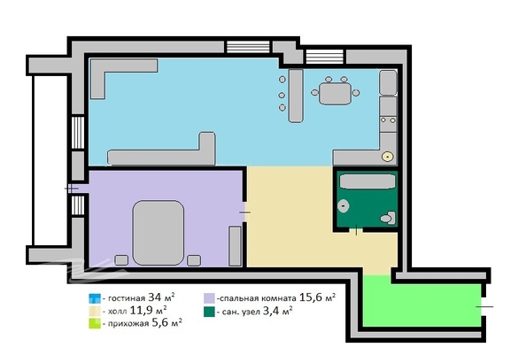 
  Продается 2-комн. квартира 70.5 м². Фото 7.