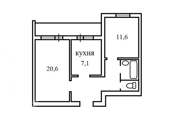 
  Продается 2-комн. квартира 54.5 м². Фото 10.