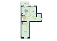105 микрорайон, 2 очередь 1 этап: Планировка 2-комн 59,2 м²