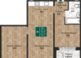 Камчатка, корпус 1: Планировка 3-комн 54,7 м²