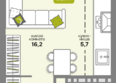 Счастливый квартал, дом 3: Планировка Студия 31,9, 32 м²