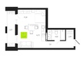 Поэзия: Планировка 1-комн 37,2 м²