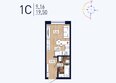 Радуга Сибири, дом 9: Планировка Студия 19,5 м²