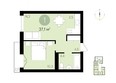Дунаевский, дом 4: Планировка 1-комнатной квартиры 37,1 кв.м