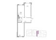 Южный, дом Изумрудный: Планировка двухкомнатной квартиры 82,6 кв.м