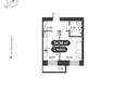 Времена, 1 этап: Планировка 1-комн 34,38, 34,4 м²
