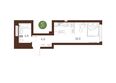 Ясный берег, дом 33: Планировка Студия 27,4 м²