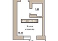 Симфония: Планировка 1-комн 18,45 м²