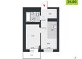 ДНК: Планировка 2-комн 34,8 м²