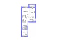 Ленинградская, дом 2, 2 этап: Планировка 2-комн 49,85 м²