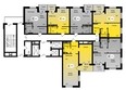 Мичуринские аллеи, дом 5: План Типовой этаж, правое крыло этажа