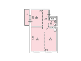 Продается 2-комнатная квартира ЖК Видный-3, блок-секция 3, 59.6  м², 8018400 рублей