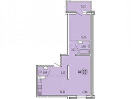 Продается 2-комнатная квартира ЖК Эволюция, 4 очередь, б/c 7.1-7.2, 64.89  м², 6943230 рублей