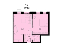 Продается 2-комнатная квартира ZATON (ЗАТОН), б/с 1, 50.62 м², 4455440 рублей