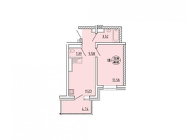 Продается 1-комнатная квартира ЖК Эволюция, 4 очередь, б/c 7.1-7.2, 40.02  м², 4482240 рублей