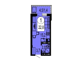 Продается Студия ТИХИЕ ЗОРИ, дом 3 (Красстрой), 22.8 м², 2476000 рублей