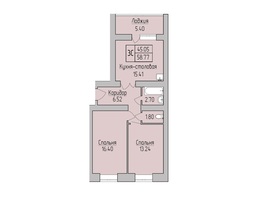 Продается 3-комнатная квартира ДИВНОГОРСКИЙ, 46, 58.77 м², 4466520 рублей