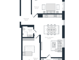 Продается 2-комнатная квартира ЖК Саммит, 111.5  м&sup2;