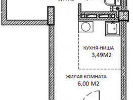 Продается Студия ЖК Добродом, 20.9  м&sup2;, 2821500 рублей