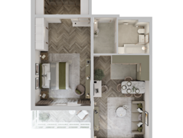 Продается 2-комнатная квартира ЖК Аллея Парк, 2 этап, 68.73 м², 8041410 рублей