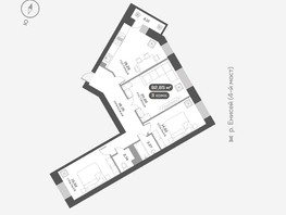 Продается 3-комнатная квартира ЖК Академгородок, дом 7, 92.85  м², 13200000 рублей