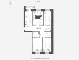 Продается 4-комнатная квартира ЖК Академгородок, дом 7, 108.4  м², 15900000 рублей