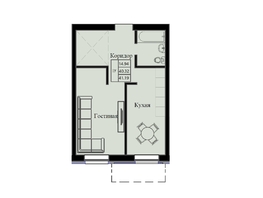Продается 1-комнатная квартира ЖК Космос, 41.19 м², 7167060 рублей