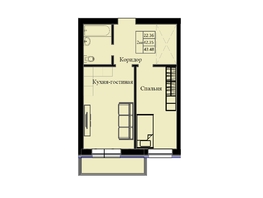 Продается 2-комнатная квартира ЖК Космос, 43.48  м&sup2;, 8913400 рублей